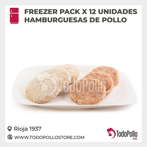 HAMBURGUESAS DE POLLO X 12 UNIDADES