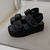 Imagen de Sandalias Waves Rafia Black