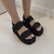 Sandalias Waves Rafia Black - comprar online