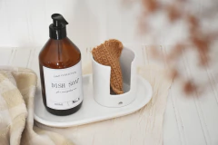 Set Bandeja + Porta Esponja Blanco - comprar online