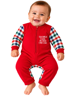 Macacão Baby Vermelho TODA FAMÍLIA