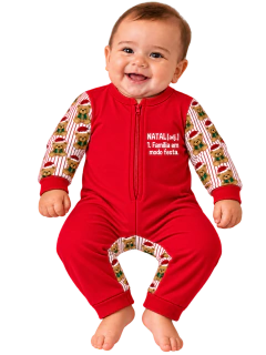 Macacão Baby NATAL URSO MODO FESTA