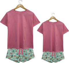 Pijama Menina Curto CAFÉZINHO - comprar online