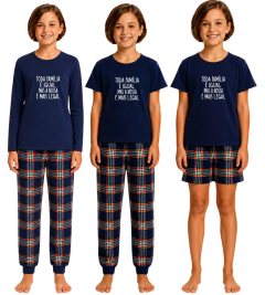 Pijama Curto Menina Marinho TODA FAMÍLIA na internet