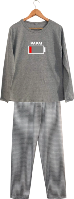 Pijama M,asculino Longo PAPAI BATERIA