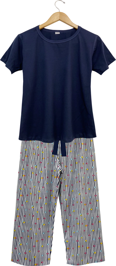 Pijama Feminino Capri POÁ LISTRADO