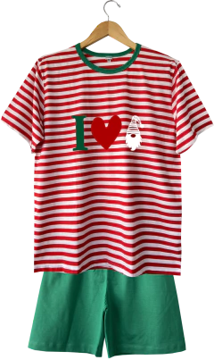 Pijama Feminino NATAL LISTRA FINA na internet
