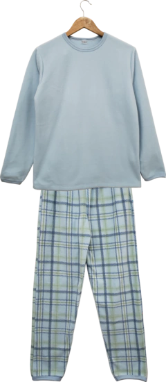 Pijama Menino Microsoft Xadrez Azul