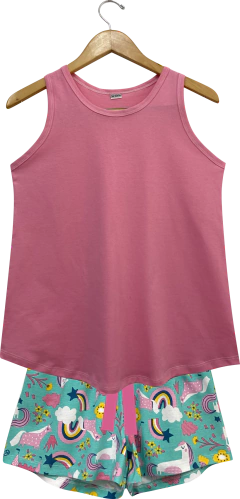 Pijama Feminino Curto Regata UNICÓRNIO - comprar online
