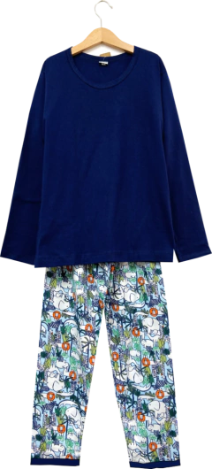 Pijama Menino Longo ZOO Marinho - comprar online