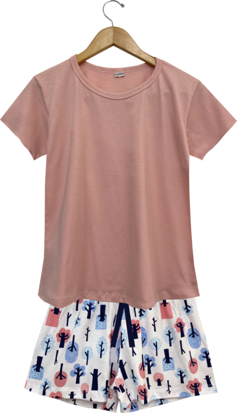 Pijama curto Árvore 