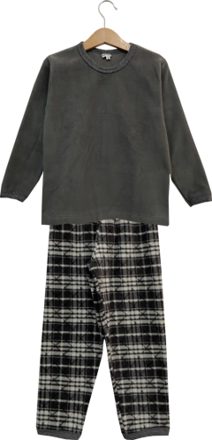 Pijama Menino Microsoft Xadrez Chumbo