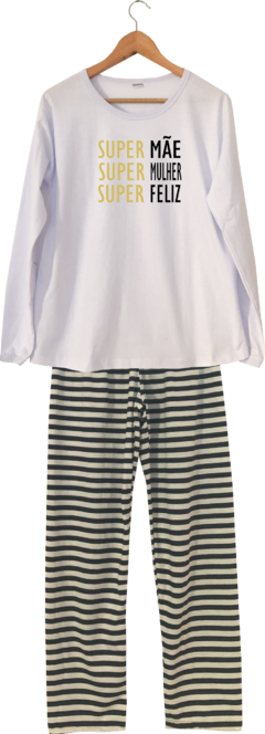 Pijama Feminino Longo MAMÃE FELIZ