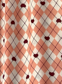 Pijama Feminino Curto XADREZ CORAÇÃO na internet