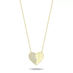Collar corazón con arbol en plata 925 con baño de oro MOD:N106159 APM6700