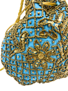 Cartera Diwali Pearls de la India - Celeste APM37500 na internet