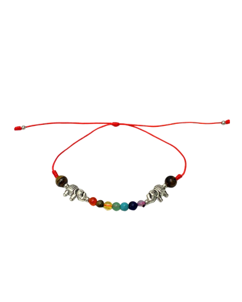 Pulsera Hilo Rojo - Dos elefantes y 7 Chakras APM8000 - comprar online