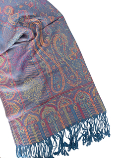 Pashmina Arabesco y Flor - Azul APM24000 - buy online