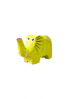 Elefante de Flores en madera pequeño - Tonos Amarillos APM2500