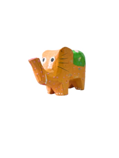 Elefante de Flores en madera pequeño - Tonos Amarillos APM2500 - comprar online