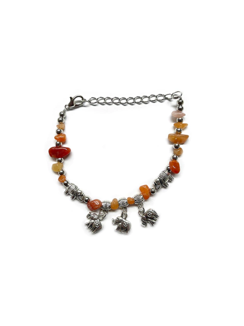 Pulsera Elefantes Piedra Natural - Ambar APM6500