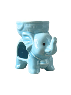 Pebetero Elefante de la Fortuna en ceramica - Azul APM15000