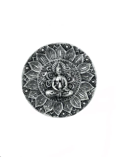 Porta Inciensos Mandala y Buda - Plateado APM12150 - comprar online