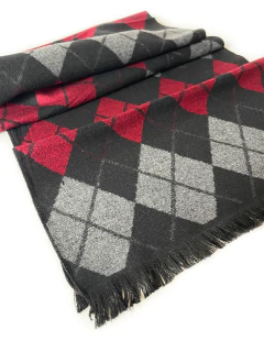 Bufanda Unisex Rombos - Rojo con Negro APM24000 on internet