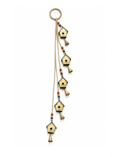 Móvil campanas de metal de la India - 5 Casas doradas APM50000
