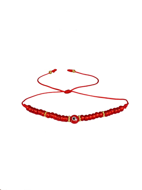 Pulsera Ojo Turco con Chaquiras Rojo - Diseño 2 APM4300 - comprar online