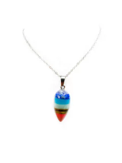 Collar 7 Chakras Piedra Natural Ovalado APM17000