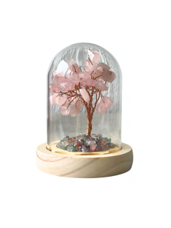 Árbol Místico de Piedras Naturales - Cuarzo Rosa APM18000