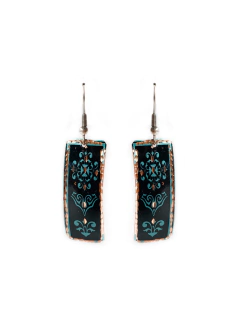 Aretes En Cobre Estampado y Tallado a Mano Diseño 26 APM8500 - buy online