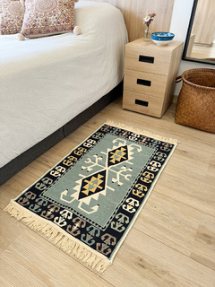 Tapete Kilim Diseño Ushak 90x60 cm - Elibelinde pastel APM22000