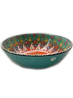 Vasija en Cerámica 25 cm - Flores Aguamarina APM95000 - buy online