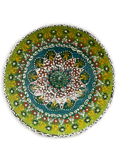 Vasija en Cerámica 25 cm - Flores Verde Claro APM95000 en internet