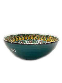 Vasija en Cerámica 21 cm - Flores Verde Oscuro APM65000 - comprar online