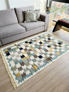 Tapete Kilim Diseño Ushak 180x120 cm - Galata pastel APM90000 en internet
