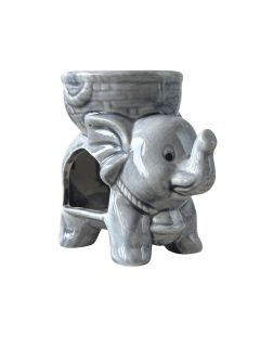 Pebetero Elefante de la Fortuna en ceramica - Gris APM15000