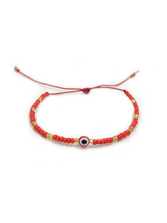 Pulsera chaquiritas Feride con ojo turco - Rojo APM2500