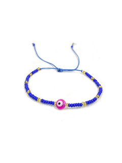 Pulsera chaquiritas Feride con ojo turco - Azul APM2500