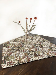Carpeta ciudades antiguas 90x90 cm Knidos - Verde APM34700 - comprar online