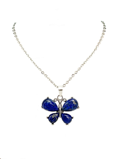 Collar piedra natural Mariposa- Lapislazuli APM12000 - comprar online