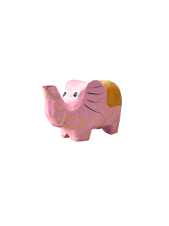 Elefante de Flores en madera pequeño - Tonos Morados APM2500 - comprar online