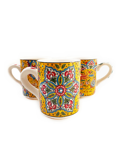 Mug en cerámica hecho y pintado a mano - Amarillo Mostaza APM13000 - Hecho en Turquía