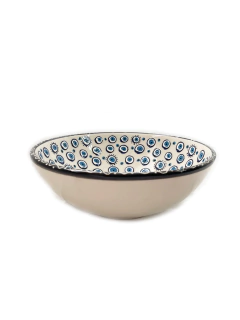 Vasija en Cerámica 21 cm - Ojo Turco Blanca APM65000 - comprar online