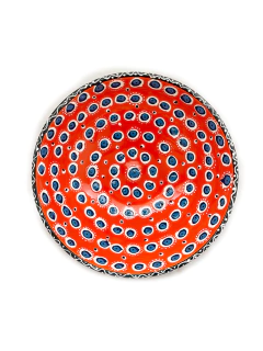 Vasija en Cerámica 21 cm - Ojo Turco Naranja APM65000