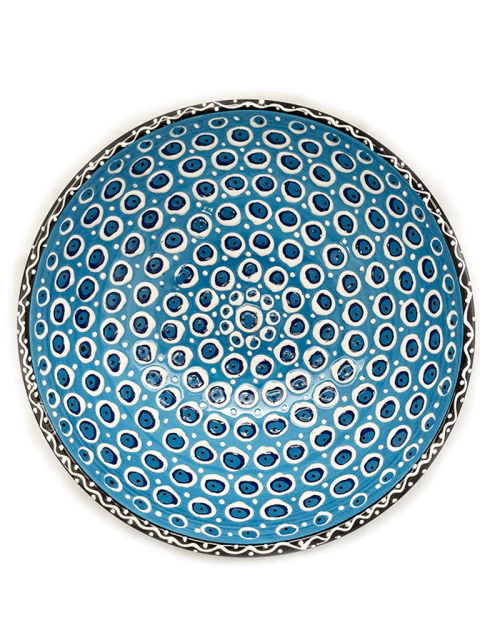 Vasija en Cerámica 25 cm - Ojo Turco Turquesa APM95000