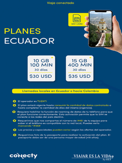 TARJETA SIM ECUADOR