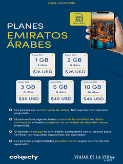 TARJETA SIM EMIRATOS ÁRABES